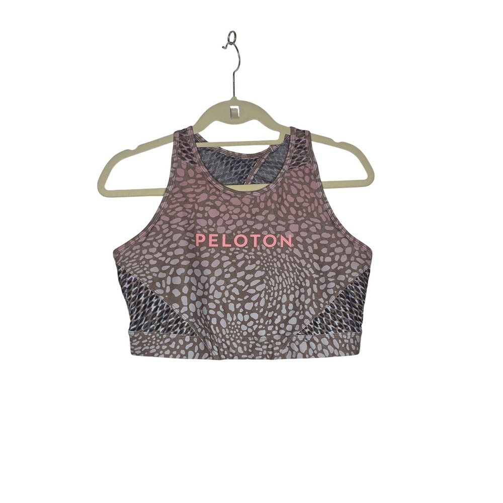 Peloton x WITH Wear It To Heart‎ Mauve AnimalPrint High NeckSports Bra XL
Active
